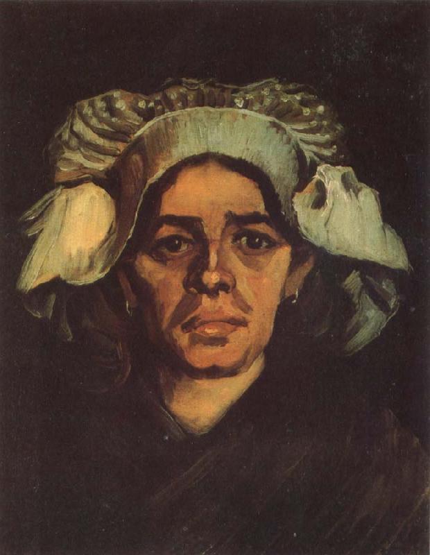 Vincent Van Gogh Head of a Peasant Woman with Whit Cap (nn040 Sweden oil painting art